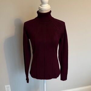 White House Black Market Merlot Essential Turtleneck
